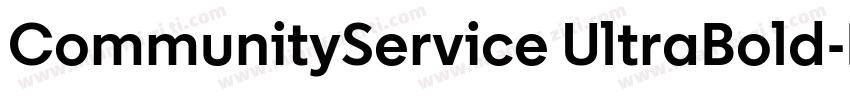 CommunityService UltraBold字体转换